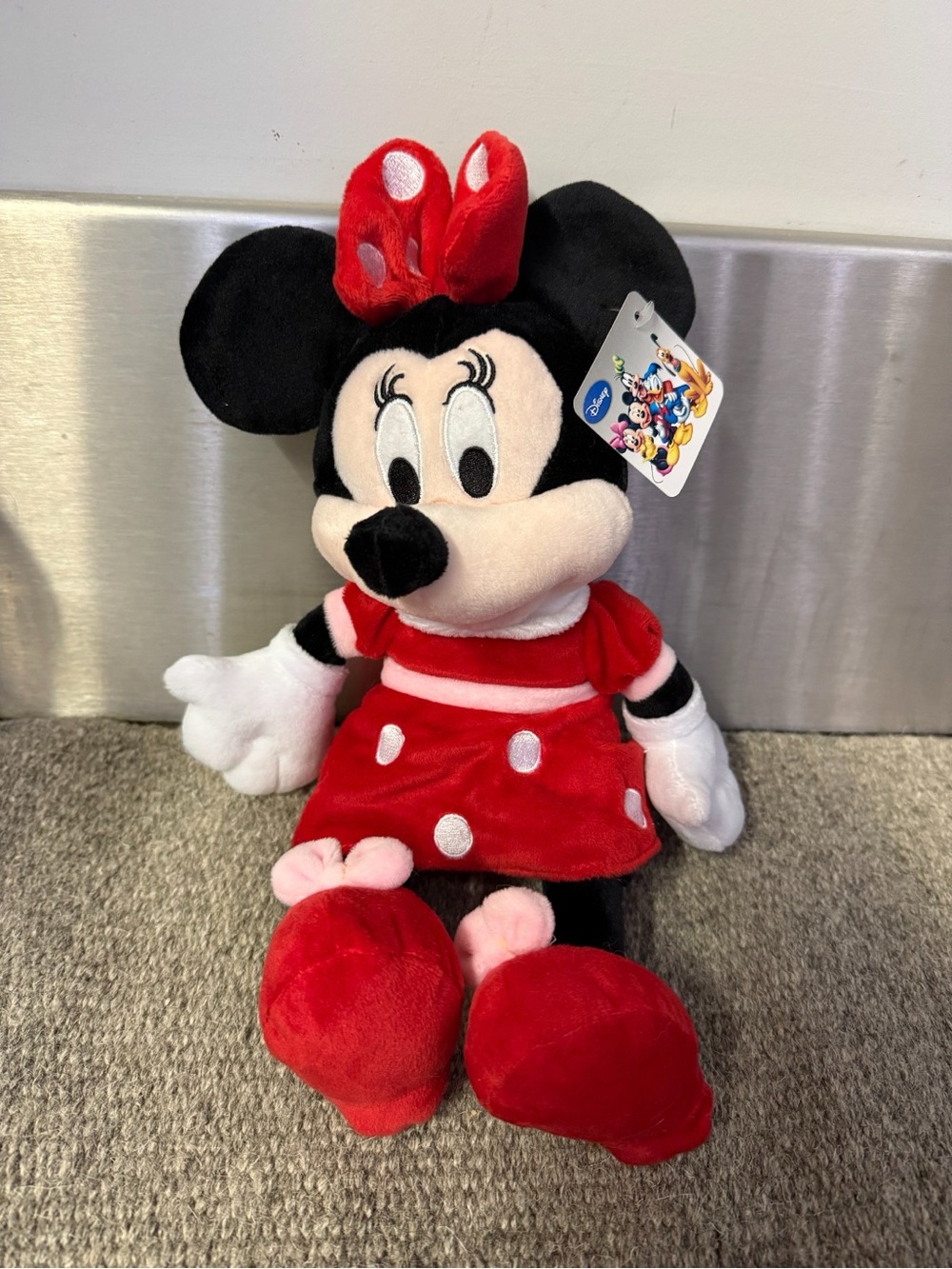 Disney Minnie Mouse Plush in Red and White Polka-Dot Outfit